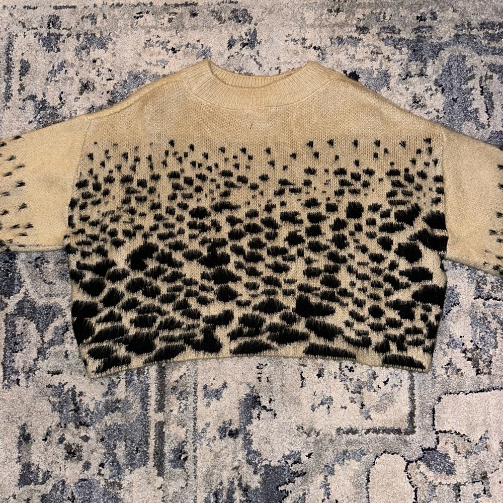 Topshop Oversized Cropped Sweater